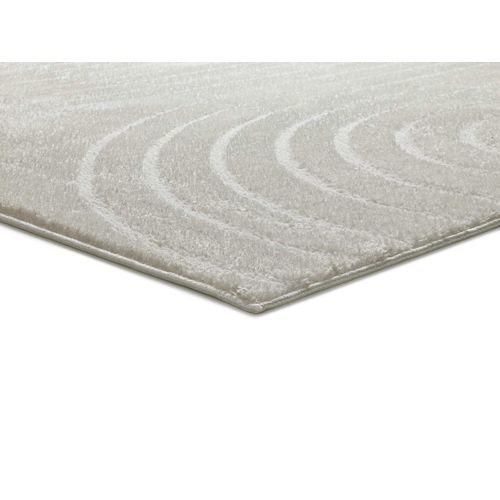 Tapis Géométrique à Relief Blanche 8583 Crème 80x150 Cm