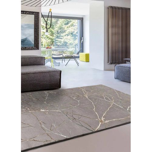Tapis Effet Marbre Creation 50055 Gris 200x290 Cm