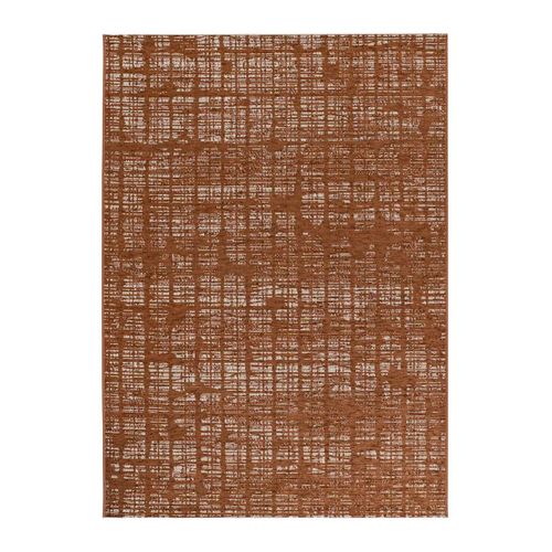 Tapis Extérieur Abstrait Velvet Lineal B228 Cuivre 77x150 Cm