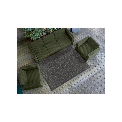 Tapis Extérieur Géométrique Breeze B185 Gris 130x190 Cm