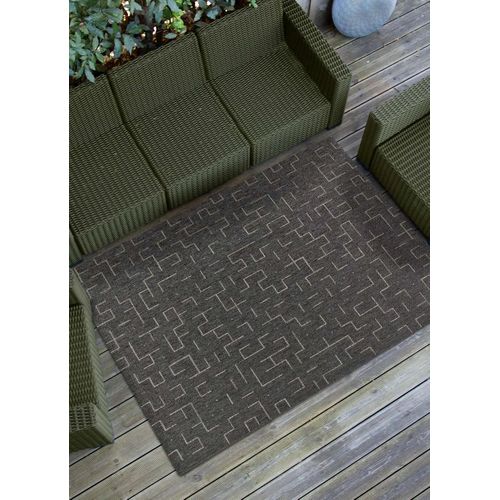 Tapis Extérieur Géométrique Breeze B185 Gris 154x230 Cm