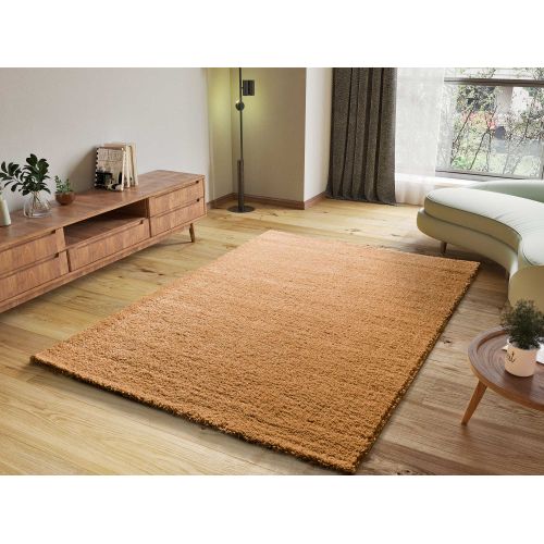 Tapis à Poils Longs Atlas Liso Marron 160x230 Cm