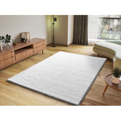 Tapis à Poils Longs Atlas Liso Blanc 160x230 Cm