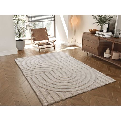 Tapis Scandinave à Relief Snowy 59773 Blanc 120x170 Cm