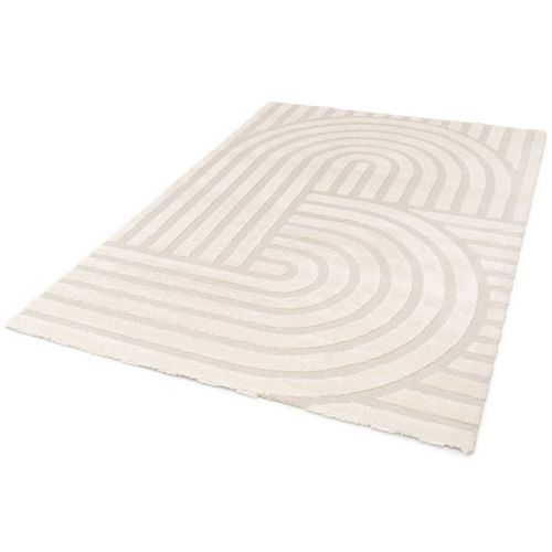 Tapis Scandinave à Relief Snowy 59773 Blanc 120x170 Cm