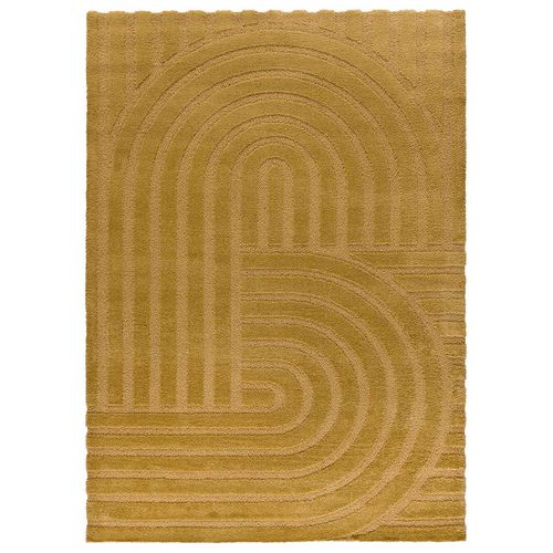 Tapis Scandinave à Relief Snowy 59773 Moutarde 120x170 Cm