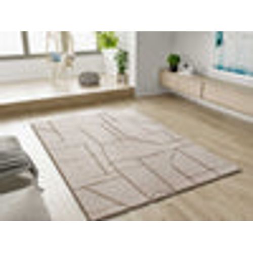 Tapis Intérieur 120x170 Cm Blanc Rectangulaire Diena Scandinave Avec Relief