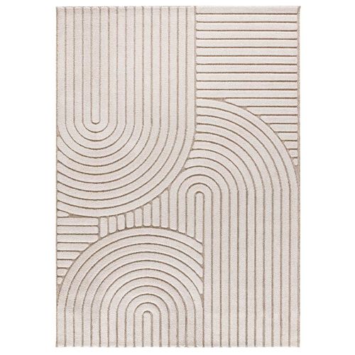 Tapis Intérieur 160x230 Cm Blanc Rectangulaire Diena Scandinave Avec Relief