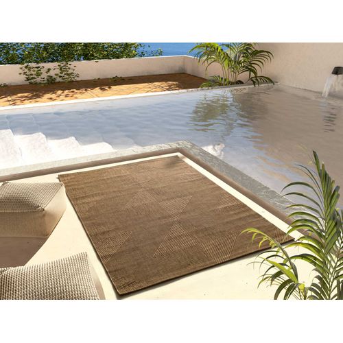 Tapis Extérieur Naturel Effet Jute Guinea 28814 Marron 80x150 Cm