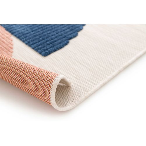 Tapis Extérieur 160x230 Cm Multicolore Rectangulaire Mila Géométrique Avec Relief