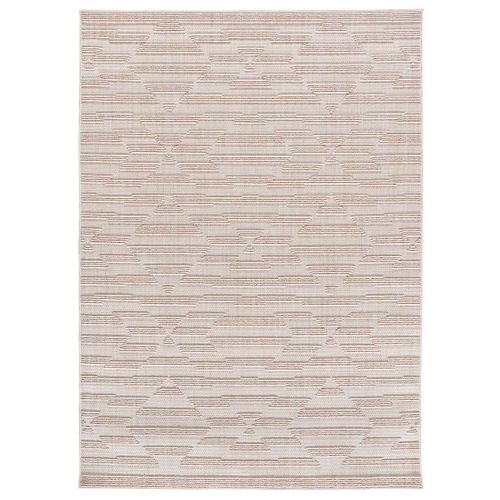 Tapis Ethnique à Relief Element 8938 Beige 154x230 Cm