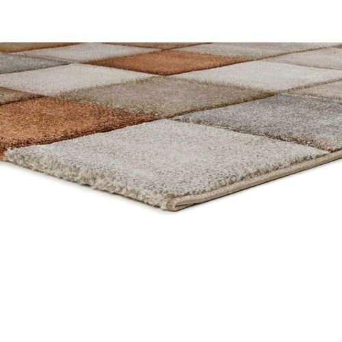 Tapis Damier Lena 22605 Rouille/beige/gris 200x290 Cm