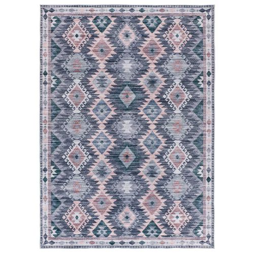 Tapis Ethnique Class 20210 Bleu/rose/gris 80x150 Cm