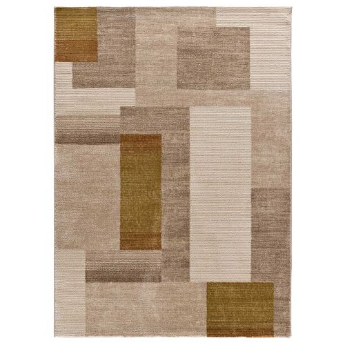 Tapis Moderne à Relief Melfi 4510 Beige/cuivre 160x230 Cm