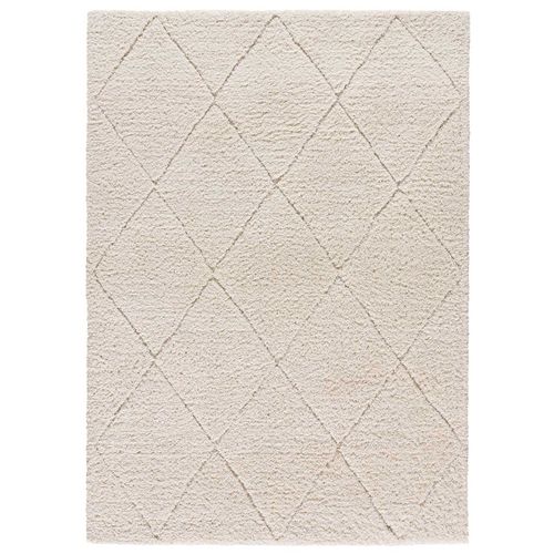 Tapis Shaggy Scandinave Atesa 80260 Blanc/crème 120x170 Cm