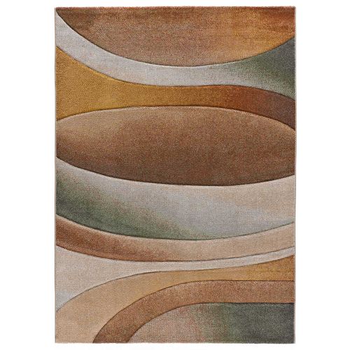 Tapis Géométrique Sora 40324 Beige/rouille/vert 140x200 Cm