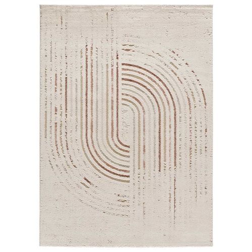 Tapis Scandinave à Relief Candela 2299 Crème/rouille 120x170 Cm