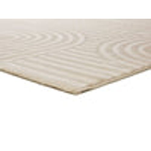 Tapis Géométrique à Relief Zen 12709 Blanc/crème 160x230 Cm