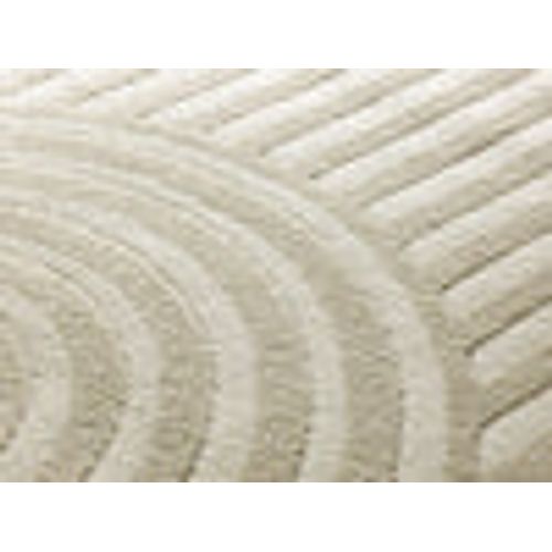 Tapis Géométrique à Relief Zen 12709 Blanc/crème 160x230 Cm