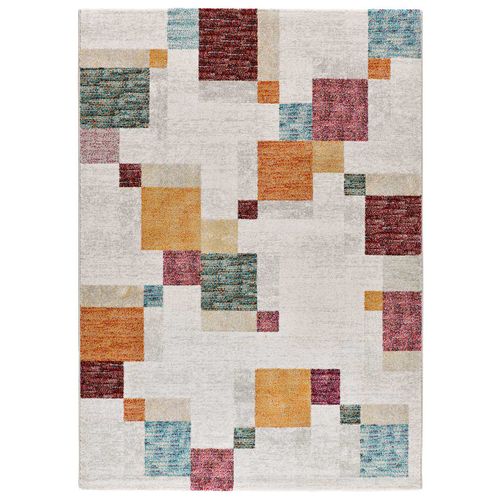 Tapis Géométrique Eider 16791 Blanc/multicolore 160x230 Cm