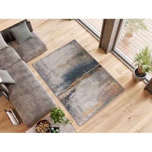 Tapis Intérieur 120x170 Cm Bleu Rectangulaire Parma Abstrait