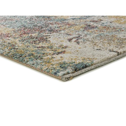 Tapis Extérieur Abstrait Luna 54569 Bleu/beige/rouille 80x150 Cm