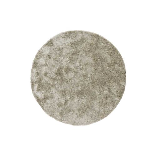 Tapis Rond Shaggy Roma Liso Pierre 120x120 Cm