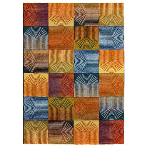 Tapis Intérieur 140x200 Cm Multicolore Rectangulaire Sybil Géométrique