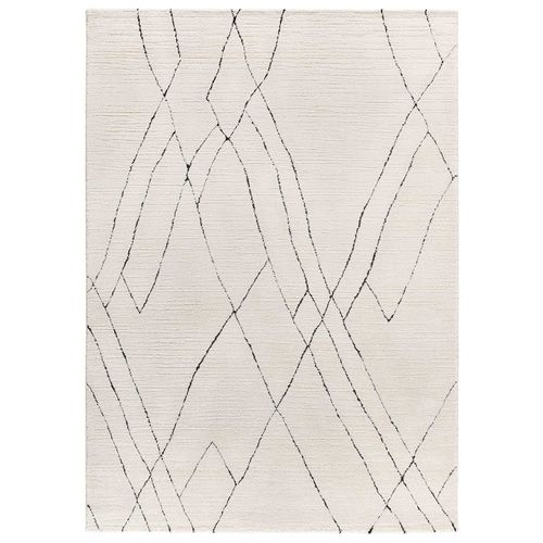 Tapis Berbère à Relief Turin 2379 Blanc/noir 80x150 Cm