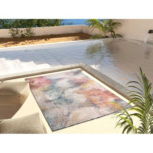 Tapis Extérieur Abstrait Samara 54575 Beige/rose/bleu 120x170 Cm