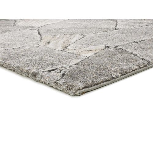 Tapis Shaggy Moderne à Relief Kivet 9055 Gris 160x230 Cm