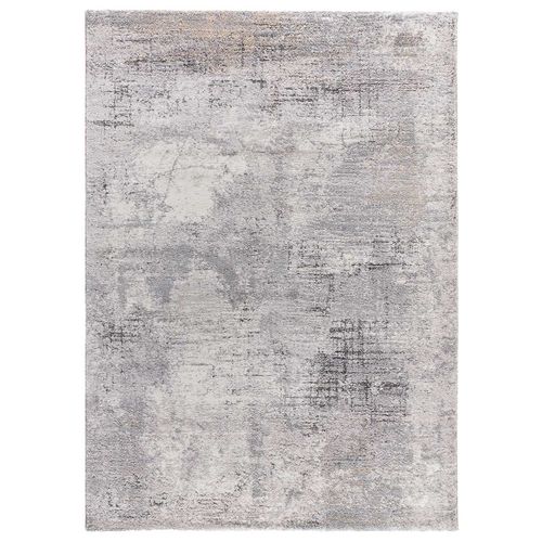 Tapis Shaggy Abstrait à Relief Kivet 9060 Gris 80x150 Cm