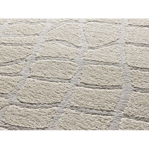 Tapis Moderne à Relief Baresa 12941 Crème/gris 80x150 Cm