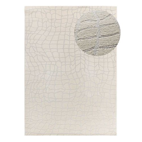 Tapis Moderne à Relief Baresa 12941 Crème/gris 80x150 Cm
