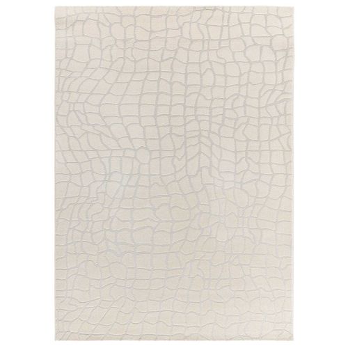 Tapis Moderne à Relief Baresa 12941 Crème/gris 80x150 Cm