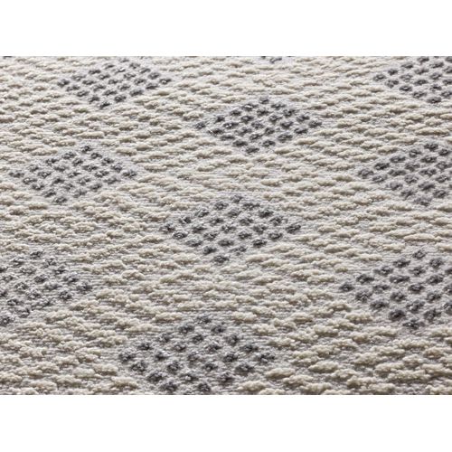 Tapis Géométrique à Relief Baresa 12951 Gris Clair 80x150 Cm