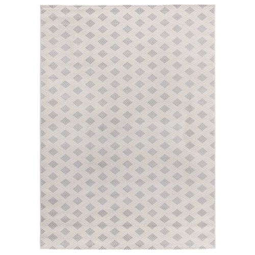 Tapis Géométrique à Relief Baresa 12951 Gris Clair 80x150 Cm