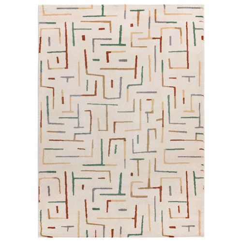Tapis Géométrique Beruti 12925 Beige/multicolore 80x150 Cm