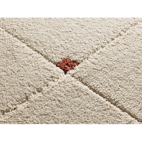 Tapis à Póils Longs à Relief Brenda 8830 Beige/rouille 133x190 Cm