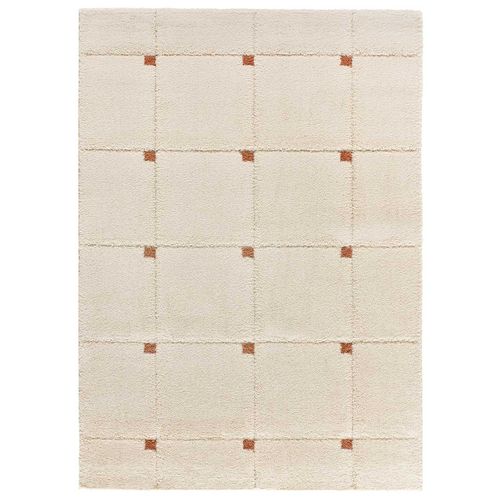 Tapis à Póils Longs à Relief Brenda 8830 Beige/rouille 160x230 Cm