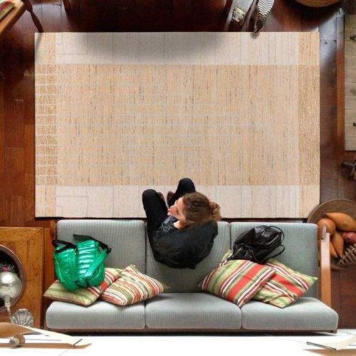 Tapis Intérieur 160x230 Cm Beige Rectangulaire Craft Ethnique