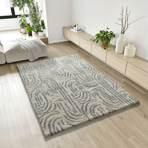 Tapis Shaggy Helia 8807 Gris/beige 160x230 Cm