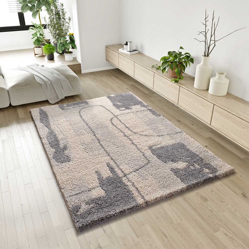 Tapis Shaggy Helia 8812 Gris/beige 160x230 Cm