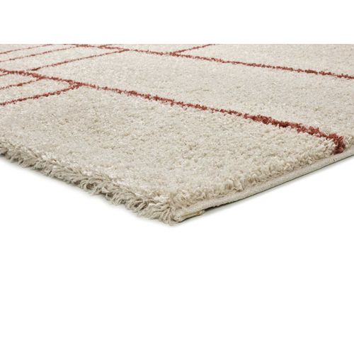 Tapis Shaggy Helia 8815 Beige/rouille 80x150 Cm
