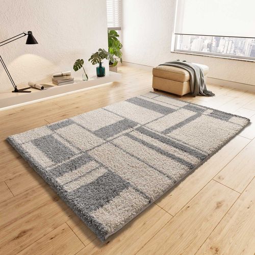 Tapis Shaggy Helia 8816 Beige/gris 80x150 Cm