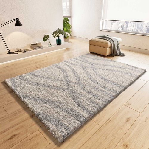 Tapis Shaggy Helia 8817 Beige/gris 160x230 Cm