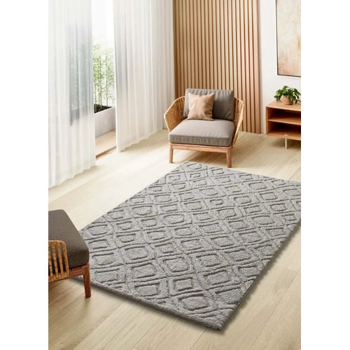 Tapis Scandinave à Relief Juno 111 Gris 152x235 Cm