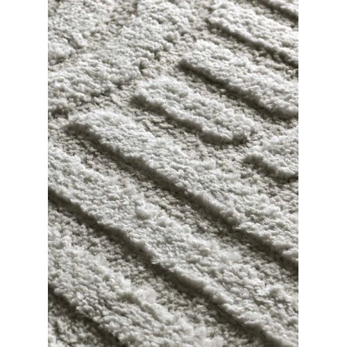 Tapis Géométrique à Relief Juno 54406 Gris 64x120 Cm