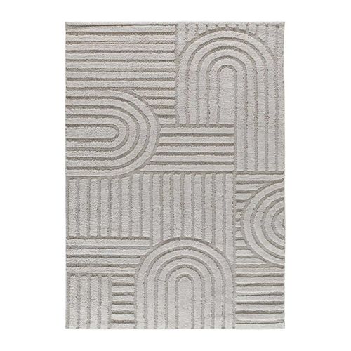 Tapis Géométrique à Relief Juno 54406 Gris 126x190 Cm
