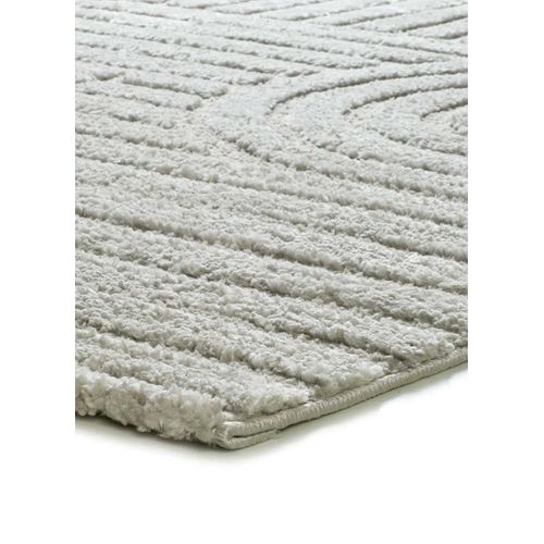 Tapis Géométrique à Relief Juno 54406 Gris 190x285 Cm